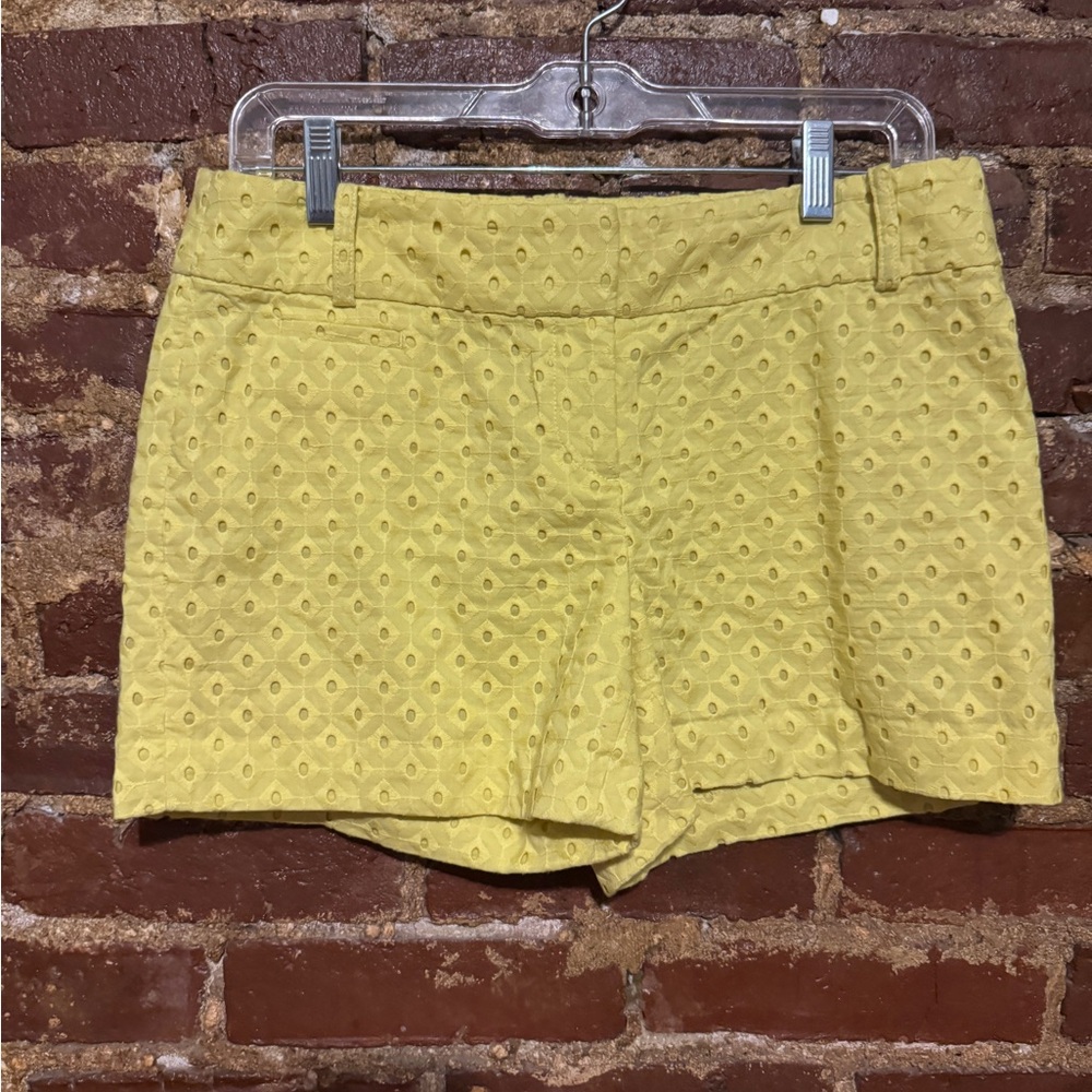 Loft Yellow Eyelet Women's Shorts Size 0
